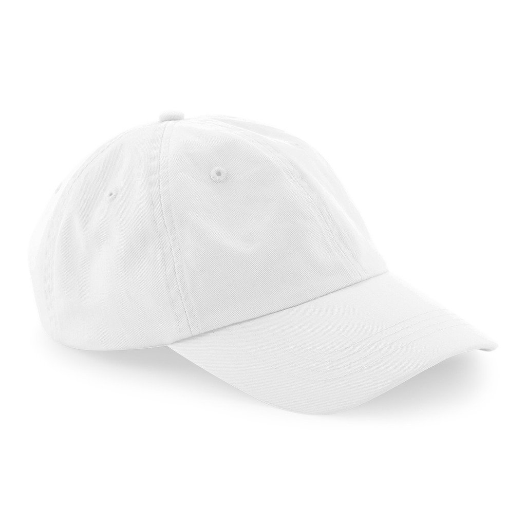 [BBB652N-25I95] Organic Cotton 6 Panel Dad Cap (White)
