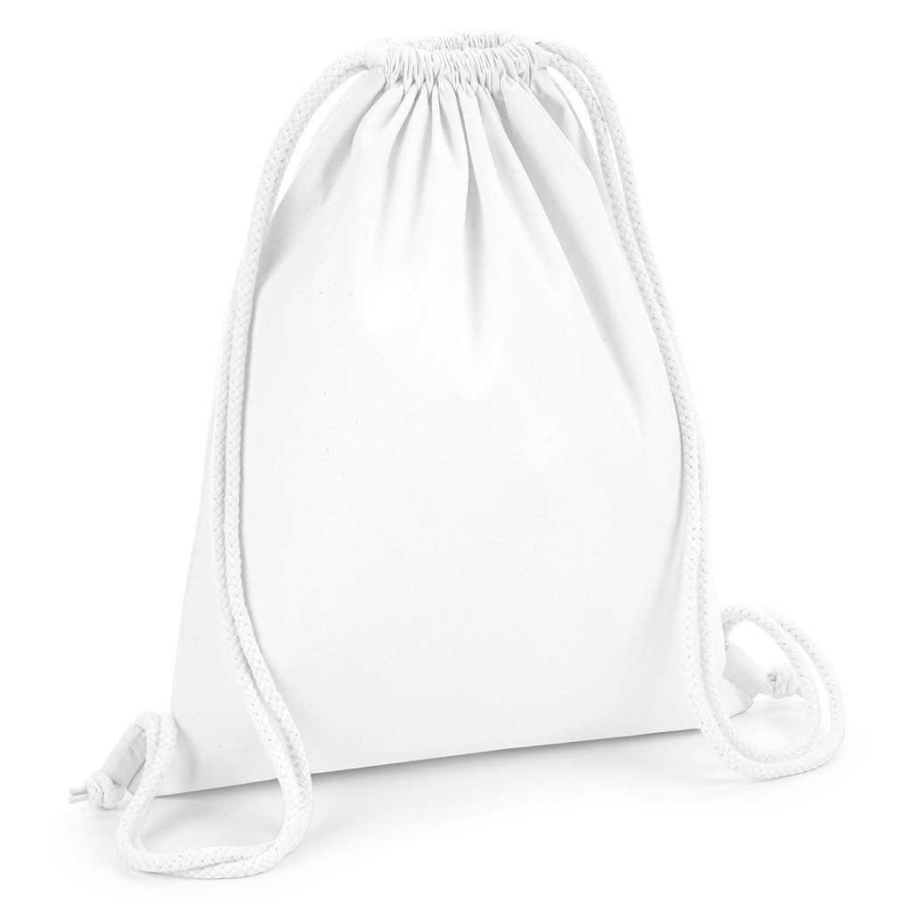 [BBW260-25M95] Organic Premium Cotton Gymsac (White)