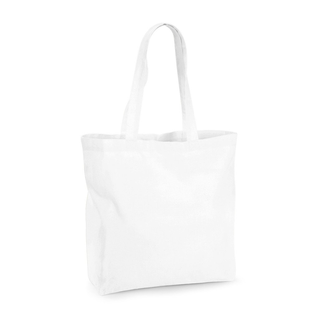 [BBW265-25M95] Organic Premium Cotton Maxi Tote (White)
