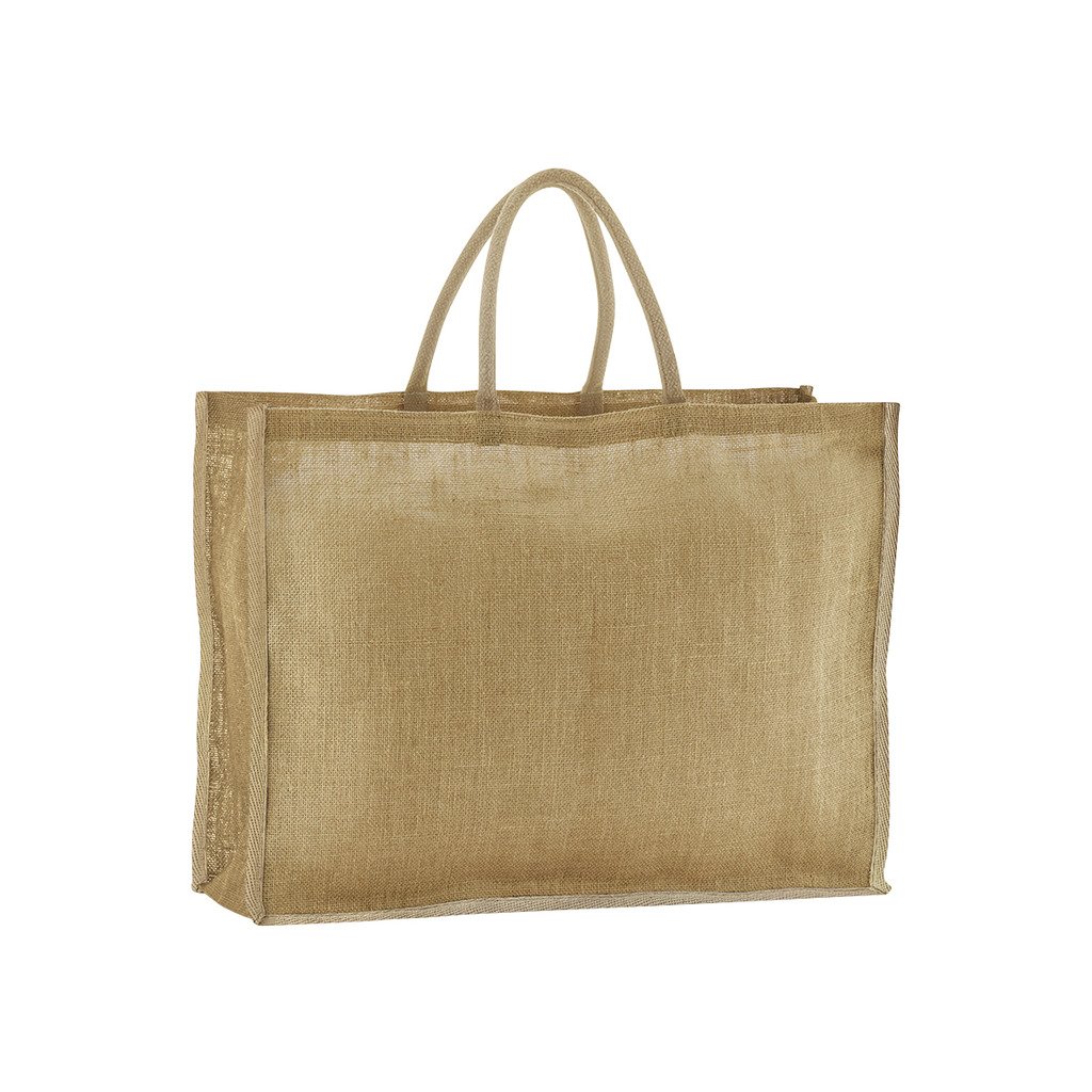 [BBW475-10A95] Natural starched jute market shopper (Natural)