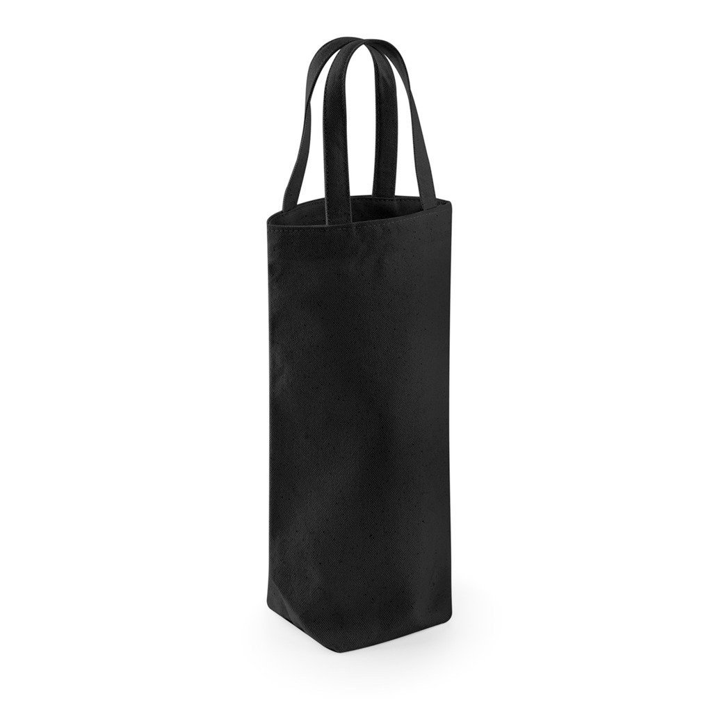 [BBW620-10R95] Fairtrade Cotton Bottle Bag (Black)